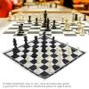 32pcs Plastic International Chess Game Complete Chessmen Set Black and White Portable Foldable Chessboard for Kids Adults Travel Home School Durable Eco Friendly Plastic Chess view 2