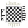 32pcs Plastic International Chess Game Complete Chessmen Set Black and White Portable Foldable Chessboard for Kids Adults Travel Home School Durable Eco Friendly Plastic Chess view 4