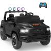 Segmart Licensed RAM 1500 2-Seater Ride on Truck, 24V Electric Car with Roll Bar & Searchlights, Remote Control, All-Terrain Suspension (Black) view 1