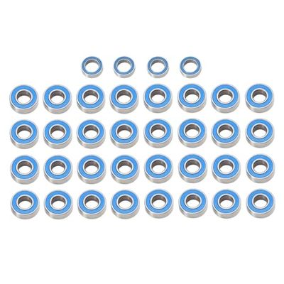 RC Cars Models For Tamiya GF-02 For GF02 36pcs Sealed Steel Bearing Kit RC Car Tracked Vehicles Parts Accessories And Upgrades Replacement Repair(Blue)
