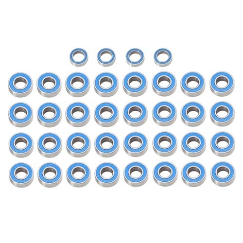 RC Cars Models For Tamiya GF-02 For GF02 36pcs Sealed Steel Bearing Kit RC Car Tracked Vehicles Parts Accessories And Upgrades Replacement Repair(Blue)