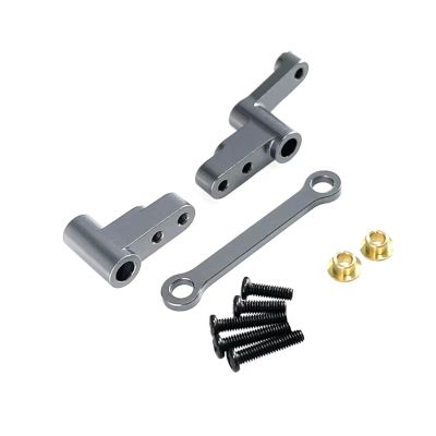RC Cars Models For Mjx For Hyper Go 1/14 14301 14302 Metal Steering Group Transmission Components Remote Control Car Modified Accessories Parts Upgrade(Gray)