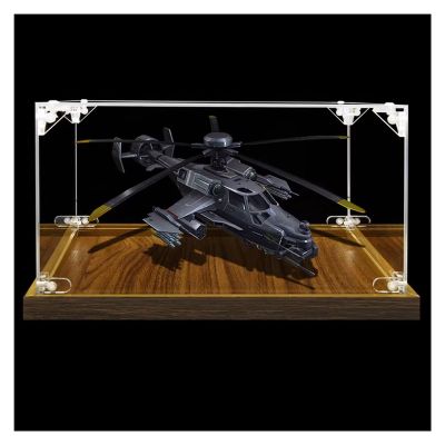 Hobby Display Cases with Wood Base, L 8 12 16 20in, Visible Action Figure Protector for Collectibles Trophy, Model Storage Bins(40x35x35cm (16x14x14in))