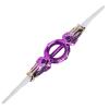 Double Ended Retractable Sword, LED Light Up Rotating Double Edged Saber, Expandable Glow Sword for Kids Indoor Outdoor Play (Purple) view 1