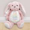 TM TEEMAN I Am Kind I Am Smart - Personalized Soft Toy Bunny, Custom Affirmation Stuffed Bunny for Babies & Kids, Christian Easter Gift from Grandma, I Am Kind Smart Loved Stuffed Bunny (Grey) view 2