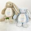 TM TEEMAN I Am Kind I Am Smart - Personalized Soft Toy Bunny, Custom Affirmation Stuffed Bunny for Babies & Kids, Christian Easter Gift from Grandma, I Am Kind Smart Loved Stuffed Bunny (Grey) view 4