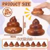 Leyndo 25 Pcs Original Poop Stress Ball Stretchy Sensory Poop Toys Poo Figures for Halloween Party Favors Joke Tricky Anxiety Relief Decor in Funny Pose Birthday Gift Prizes (Brown) view 2