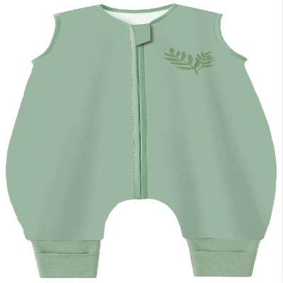 Chilsuessy Toddler Sleep Sack with Feet 6-18 Months, 0.5 TOG Cotton Baby Wearable Blanket with Legs, Sleep Bag Walker with 2-Way Zipper, Dark Green