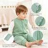 Chilsuessy Toddler Sleep Sack with Feet 6-18 Months, 0.5 TOG Cotton Baby Wearable Blanket with Legs, Sleep Bag Walker with 2-Way Zipper, Dark Green view 4