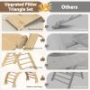 CMFYDAILY Large Pikler Triangle Set, 7-in-1 Toddler Climbing Toys Indoor, Wooden Montessori Climbing Set with Arch Ramp Ladder, Foldable Baby Jungle Gym Playground (Wood) view 4