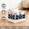 Potluxt Rectangular Nursery Baby Basket, Collapsible Kids Toy Clothes Storage Bin Organizer Gift Baskets for Bookshelf Playroom Bedroom Decor(2Pcs, Kitty Meow) view 2