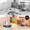 Potluxt Rectangular Nursery Baby Basket, Collapsible Kids Toy Clothes Storage Bin Organizer Gift Baskets for Bookshelf Playroom Bedroom Decor(2Pcs, Kitty Meow) view 4