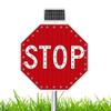 30" Solar LED Blinking Stop Sign - Durable Aluminum Octagon Traffic Sign for Road Safety, Bright Red Visibility, Ideal for Streets & Construction Zones view 1