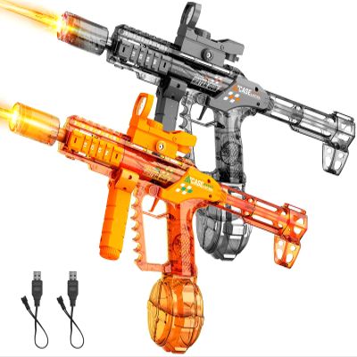 2 Pack Electric Water Guns Toy for Kids Adults, Automatic Water Gun Toys for Kids Ages 4-8 8-12, Adjustable Grip & Folding Stock, 26-32FT Long Range, Summer Pool Outdoor Beach Water Toy for Boys Girls