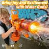 2 Pack Electric Water Guns Toy for Kids Adults, Automatic Water Gun Toys for Kids Ages 4-8 8-12, Adjustable Grip & Folding Stock, 26-32FT Long Range, Summer Pool Outdoor Beach Water Toy for Boys Girls view 2
