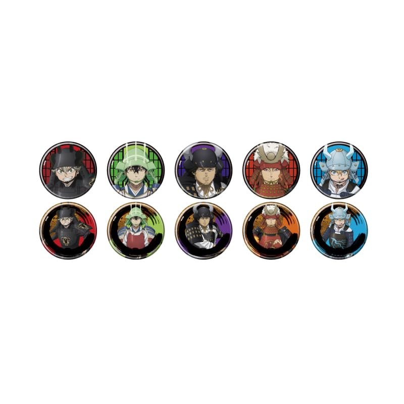Black Clover 22 Armor Version (Drawn Illustration) Can Badge Complete Set of 10 Box
