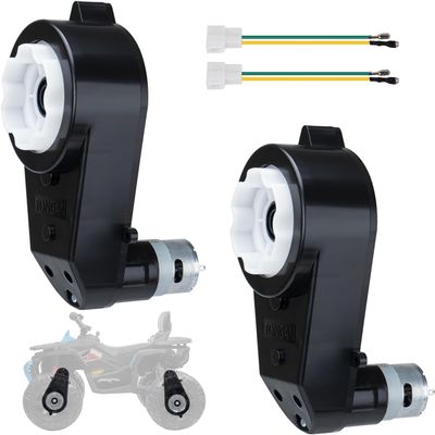 2Pcs 24V RS555 40000RPM Ride On Upgrade Motor Gearbox Powered Wheels Electric Motor 12V&18V&20V&24V High Speed Engine Kid Trax Upgrade Replacement Parts
