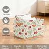 Potluxt Rectangular Nursery Baby Basket, Collapsible Kids Toy Clothes Storage Bin Organizer Gift Baskets for Bookshelf Playroom Bedroom Decor(1Pcs, Cherry Leaves) view 2