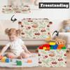 Potluxt Rectangular Nursery Baby Basket, Collapsible Kids Toy Clothes Storage Bin Organizer Gift Baskets for Bookshelf Playroom Bedroom Decor(1Pcs, Cherry Leaves) view 3