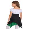 Hansber Kids Girls Medieval Renaissance Dress Short Sleeve High-low Skirt Royal Vintage Dresses Green 10 Years view 2
