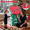 Kids Playhouse, EVA Foam DIY Building Blocks Toy, Indoor Outdoor Children's Play House, Creative Fun House Gift for Toddler Children Ages 3 and Up, Red Roof view 2