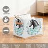 Potluxt Rectangular Nursery Baby Basket, Collapsible Kids Toy Clothes Storage Bin Organizer Gift Baskets for Bookshelf Playroom Bedroom Decor(2Pcs, Just Loves Horses) view 2