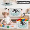 Potluxt Rectangular Nursery Baby Basket, Collapsible Kids Toy Clothes Storage Bin Organizer Gift Baskets for Bookshelf Playroom Bedroom Decor(2Pcs, Just Loves Horses) view 3