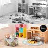 Potluxt Rectangular Nursery Baby Basket, Collapsible Kids Toy Clothes Storage Bin Organizer Gift Baskets for Bookshelf Playroom Bedroom Decor(2Pcs, London City) view 4