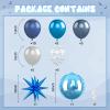 Blue and Silver Balloons, Party Balloon with Round & Star Foil Balloon view 2