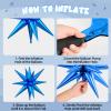 Blue and Silver Balloons, Party Balloon with Round & Star Foil Balloon view 3