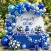 Blue and Silver Balloons, Party Balloon with Round & Star Foil Balloon view 4