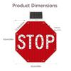 24" Stop Sign Solar Flashing Traffic Signs For Lighted Illumanated LED Light Traffic Road Traffic LED Blinking Street Signs view 4