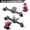 GLOBACT for TRX4M Axles Widend 10mm Brass Axles Set with Two Servo Mounts & Links for 1/18 TRX4M Upgrade (Black) view 4