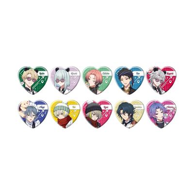 18TRIP 02 (Official Illustration) Heart Shaped Tin Badges Complete Set of 10 Boxes
