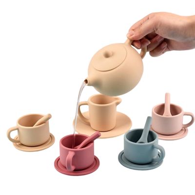Tea Party Set, Child Safe, 16.3x19.5x8cm, Pretend Play Toys, Kitchen Utensil Kit, Easy Clean, for Boys, Girls, Preschoolers, Playdates, Birthday, Playroom, Kindergarten