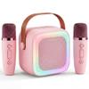Mini Karaoke Machine for Kids Toys - Girls Toys Age 6-8 Portable Bluetooth Speaker with 2 Wireless Karaoke Mics Player, Birthday Gifts Ideas for Girls Ages 3 4 5 6 7 8 9 10 12+ Years Old view 1
