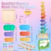 Ball Drop Toy - Wooden Leaf Bocce Tree Ball Track for, Early Education Color Cognition STEM Learning with Music Integration, Ideal for 3-7 Year Olds in Bedroom School Daycare view 2