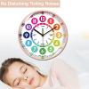 Learning Clock for Kids - Award-Winning Silent Wall Clock, Children Learn to Tell Time Easily, Non-Ticking Analog Teaching Clocks | Colorful Telling Time Clocks for Classrooms Bedrooms & Kids Rooms view 2