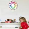 Learning Clock for Kids - Award-Winning Silent Wall Clock, Children Learn to Tell Time Easily, Non-Ticking Analog Teaching Clocks | Colorful Telling Time Clocks for Classrooms Bedrooms & Kids Rooms view 3