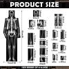 Novabright 31 Pcs Broken Human Bones x Ray Set for Kids Human X-Rays Skeleton Pretend Skeleton Pretend for Kids Body Display Play Table Educational Science Kits Black and White view 3