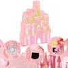 Adecortalk Princess Castle Pinata Pink Castle Pinata with Blindfold and Stick Princess Birthday Party Decorations for Kids Girls Princess Birthday Baby Shower Party Decorations (15.4x12.6x3.2) view 3