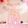Adecortalk Princess Castle Pinata Pink Castle Pinata with Blindfold and Stick Princess Birthday Party Decorations for Kids Girls Princess Birthday Baby Shower Party Decorations (15.4x12.6x3.2) view 4