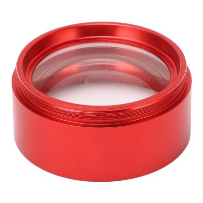 0.7X Stereo Microscope Auxiliary Objective Lens Compatible with Multiple Microscope - Anti Blue Light and Protection - Black Optical Lens with 165 mm Working Distance (Red)