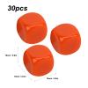 30PCS 16MM Dice Set Plastic Rounded 6 Sided Dice Cubes for Game Party Fun DIY Sticker Math Teaching (Orange) view 3