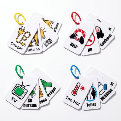 Aphasia Communication Cards for Adults, 50 PCS Visual AAC Aid