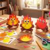 Jenaai 24 Pcs Silly Campfire Craft Kit Fun Camping Crafts for Kids 2 Styles Bonfire Project with Adhesive Eyes Camping Themed Party Favors for VBS Summer Camp Classroom Decor, 4.33 x 4.33 Inch view 4