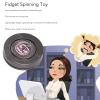 Ahgsup Round Fidget Spinning Toy, Compact and Portable Stress Relieving EDC Desk Toy with Storage Bag, Drop wear Alloy Material, Suitable for Office view 3