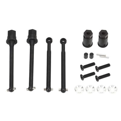 RC Drive Shaft High Hardness Steel Transmission for Axial 1/18 (Black)