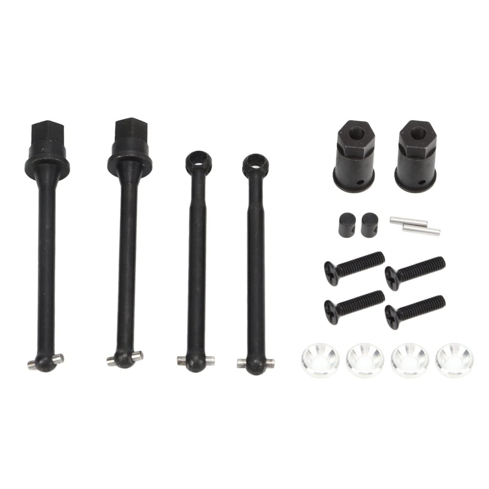 RC Drive Shaft High Hardness Steel Transmission for Axial 1/18 (Black)