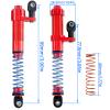 Adjustable Threaded Oil Shock Absorbers 80100mm with Offset Cap, Aluminum Dampers for 1/10 RC Crawler, 2PCS (Red) view 2